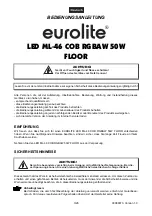 Предварительный просмотр 3 страницы EuroLite LED ML-46 COB RGBAW 50W FLOOR User Manual