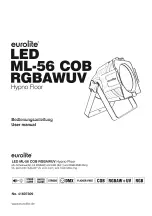 EuroLite LED ML-56 COB RGBAWUV User Manual preview