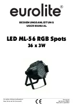 Предварительный просмотр 1 страницы EuroLite LED ML-56 RGB 36x3W Spots User Manual