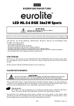 Предварительный просмотр 3 страницы EuroLite LED ML-56 RGB 36x3W Spots User Manual