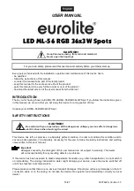 Предварительный просмотр 16 страницы EuroLite LED ML-56 RGB 36x3W Spots User Manual