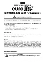 Preview for 3 page of EuroLite LED OPEN Operating Instructions Manual