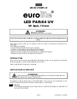 Предварительный просмотр 22 страницы EuroLite LED PAR-64 UV User Manual