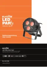 EuroLite LED PARty Hybrid Spot User Manual предпросмотр