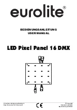 EuroLite LED Pixel Panel 16 DMX User Manual предпросмотр