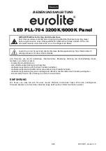 Предварительный просмотр 3 страницы EuroLite LED PLL-704 3200K Panel User Manual