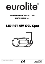 EuroLite LED Policelight classic 108 LEDs User Manual предпросмотр