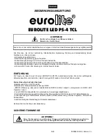 Preview for 3 page of EuroLite LED PS-4 TCL User Manual