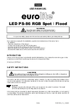 Preview for 14 page of EuroLite LED PS-86 RGB User Manual