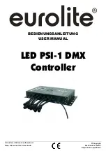 EuroLite LED PSI-1 DMX Controller User Manual предпросмотр