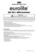 Preview for 3 page of EuroLite LED PSI-1 DMX Controller User Manual