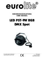 EuroLite LED PST-9W RGB DMX Spot User Manual preview