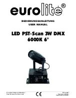 EuroLite LED PST-Scan 3W DMX User Manual preview