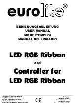 EuroLite LED RGB Ribbon User Manual предпросмотр