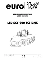 Предварительный просмотр 1 страницы EuroLite LED SCY-200 TCL DMX User Manual