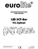 EuroLite LED SCY-Bar TCL lightset User Manual предпросмотр