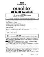 Preview for 8 page of EuroLite LED SL-150 User Manual