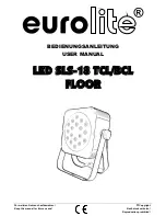 EuroLite LED SLS-18 TCL/BCL User Manual предпросмотр