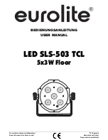 EuroLite LED SLS-503 TCL User Manual preview