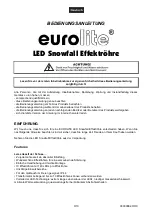 Preview for 3 page of EuroLite LED Snowfall Effect
Tube User Manual