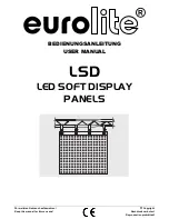 EuroLite Led Soft Display Panel User Manual предпросмотр