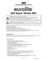 Предварительный просмотр 3 страницы EuroLite LED Super Strobe ABL User Manual