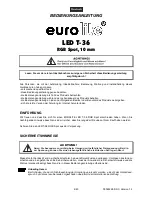 Предварительный просмотр 4 страницы EuroLite LED T-36 User Manual