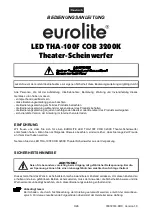 Preview for 3 page of EuroLite LED THA-100F COB 3200K User Manual