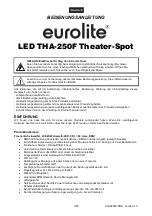 Preview for 3 page of EuroLite LED THA-250F Theater Spot User Manual