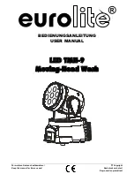 Preview for 1 page of EuroLite LED TMH-9 User Manual