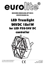 EuroLite LED Trusslight 24VDC 18x1W User Manual предпросмотр