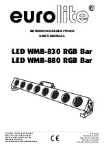 Предварительный просмотр 1 страницы EuroLite LED WMB-830 RGB Bar User Manual