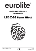 Предварительный просмотр 1 страницы EuroLite LED Z-20 Beam Effect User Manual