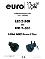 Предварительный просмотр 1 страницы EuroLite LED Z-500 User Manual