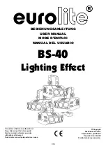 EuroLite Lighting Effect BS-40 User Manual предпросмотр