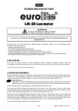 Предварительный просмотр 3 страницы EuroLite LM-50 Lux Meter User Manual