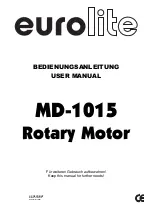 EuroLite MD-1015 Rotary Motor User Manual предпросмотр