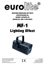 EuroLite MF-1 User Manual preview