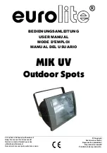 EuroLite MIK UV User Manual preview