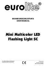 EuroLite Mini Multicolor LED Flashing Light SC User Manual предпросмотр