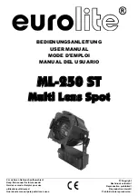 EuroLite ML-250 ST User Manual предпросмотр