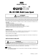 Предварительный просмотр 21 страницы EuroLite ML-30 CDM Multi Lens Spot User Manual