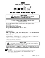 Предварительный просмотр 30 страницы EuroLite ML-30 CDM Multi Lens Spot User Manual