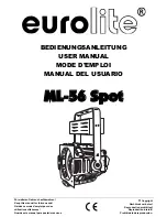EuroLite ML-56 Spot User Manual preview