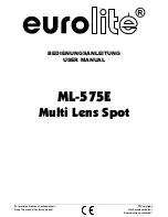 Preview for 1 page of EuroLite ML-575E User Manual