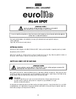 Предварительный просмотр 22 страницы EuroLite ML-64 Spot User Manual