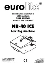 Preview for 1 page of EuroLite NB-40 ICE User Manual