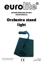 EuroLite Orchestra stand light User Manual preview