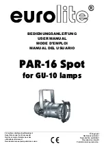 EuroLite PAR-16 Spot User Manual предпросмотр