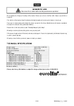 Preview for 17 page of EuroLite PAR-16 Spot User Manual